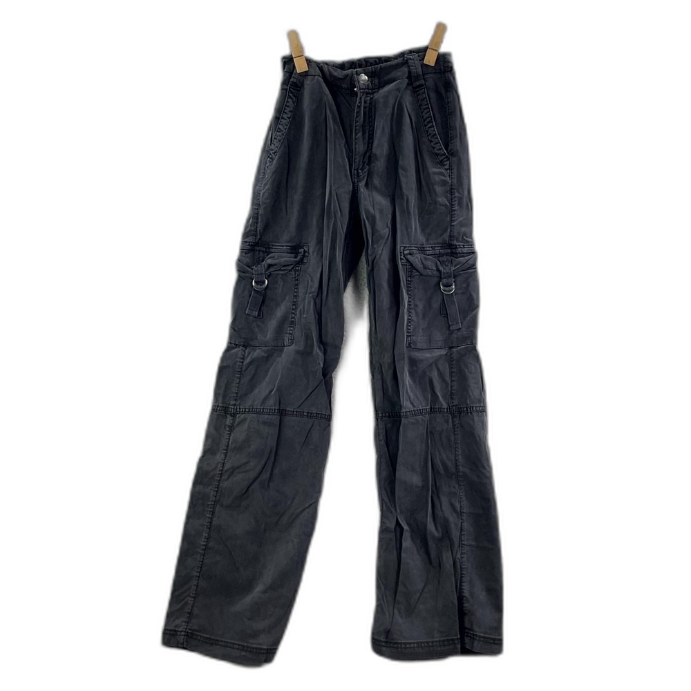 American Eagle Outfitters Cargo Pants Womens 0 Black Stretch Workwear Outdoor